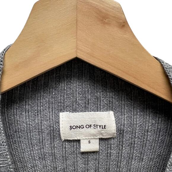 Song of Style Erin Sweater Ribbed Dress in‎ Grey Size Small - Picture 4 of 7